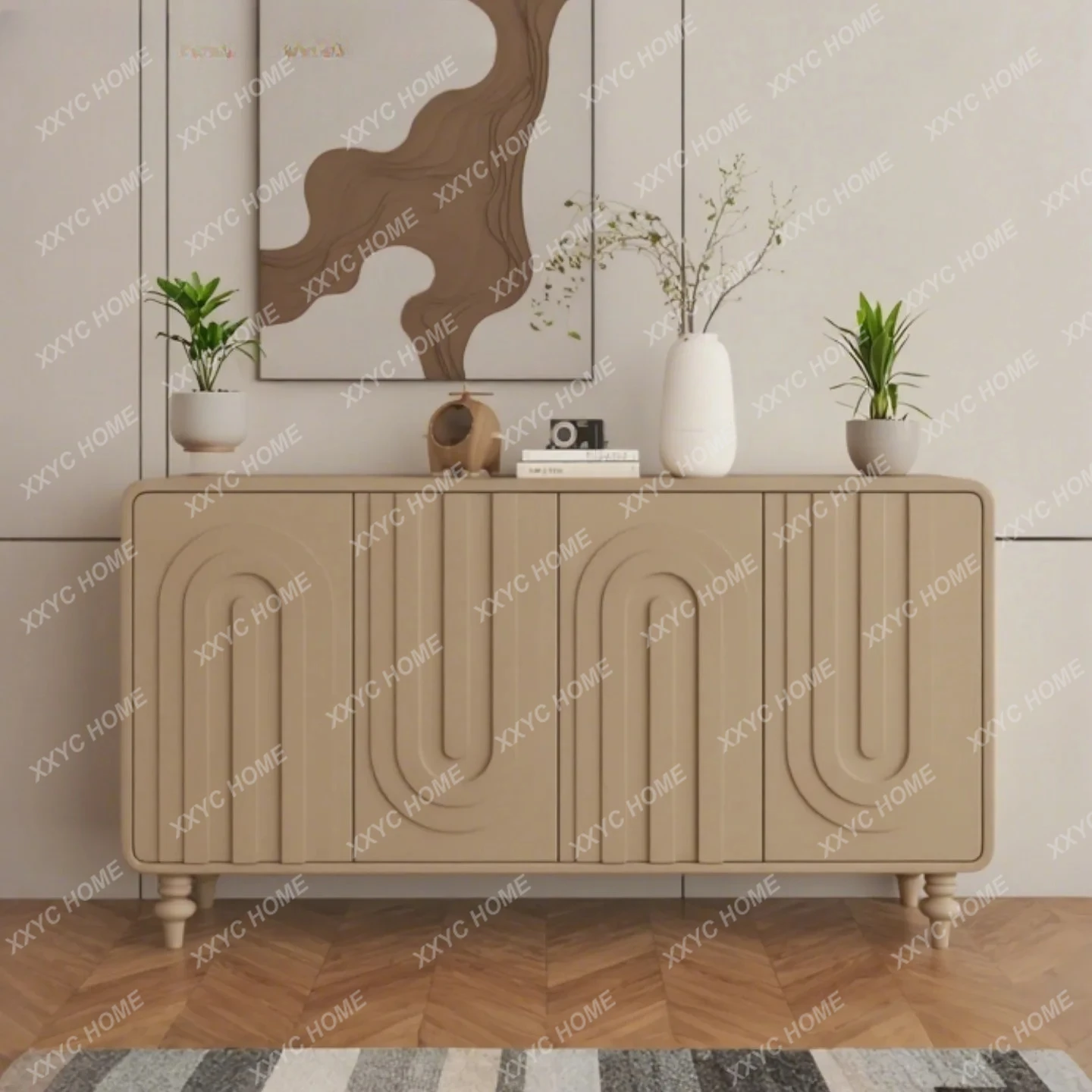 

Буфет LX Cream Style для столовой, роскошный приставной шкаф для ресторана