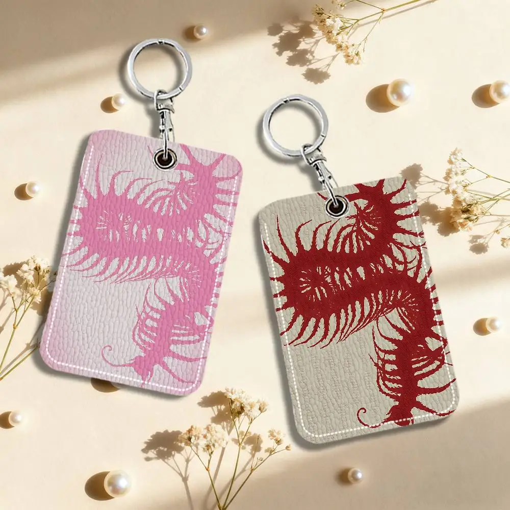 Centipede Art Keychain Card Holders Keyring Bank Bus ID Credit Cards Key Ring Chains Gift