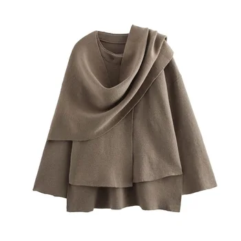 MUJER Plush Winter Coats for Women Asymmetric Scarf Demi-season Jacket for Women Parkas Long Sleeve Padded Coat Woman Jacket 4