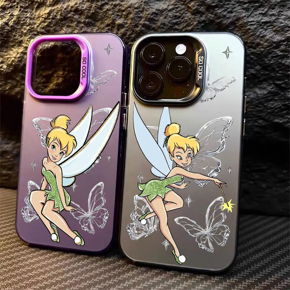 Cartoon Disney Tinker Bell Butterfly S25Fe Case For Samsung Galaxy S25 S24 S23 S21 S20 Ultra Plus Fe Note 20 Ultra Phone Cover