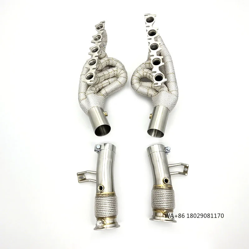 Tuning Exhaust Manifold for  Huracan LP610 5.2L 2014+ Stainless Steel Exhaust Pipe Heat Shield Exhaust Header System