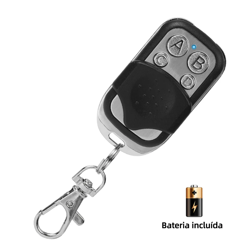 443mhz 4ch controle remoto duplicador chave fob distância controle remoto 433.92mhz clone para porta de garagem com bateria 12v 27a