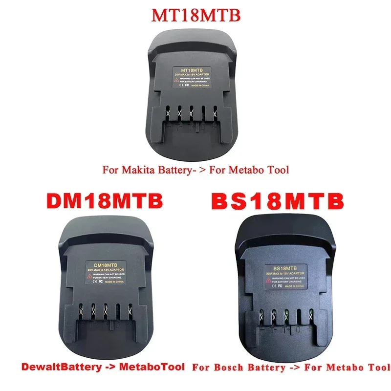 For Makita/Dewalt/Milwaukee/Bosch 18V Li-Ion Battery To for Metabo 18V Lithium Battery MT18MTB DM18MTB BS18MTB Battery Converter