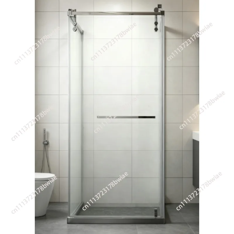 Stainless Steel Sliding Glass Door Hardware Kit Folding Shower Enclosure Corner Sliding Door Parts for Bathroom Renovation
