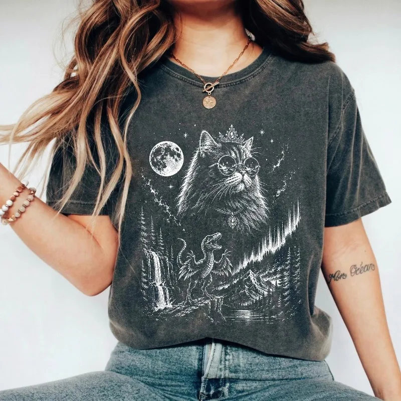 Doughnut Princess and Mongo Shirt Dungeon Explorer Carl Retro Science Fiction Fan T-shirt Aesthetics Y2K Trendy Unisex T-shirt
