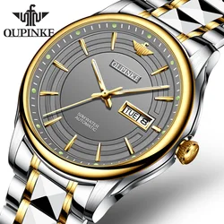 OUPINKE 3170 Classic Men's Watches Imported Japan Automatic Movement Mechanical High end Wristwatch Dual Calendar Display