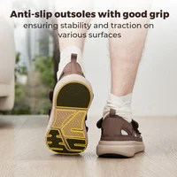 FitVille Summer Men's Wide Width Casual Diabetic Sandals, Lightweight Open Toe Sandals Built-in Arch Support, Effective Foot Pain Relief for Plantar Fasciitis, for Wide & Swollen Feet 6