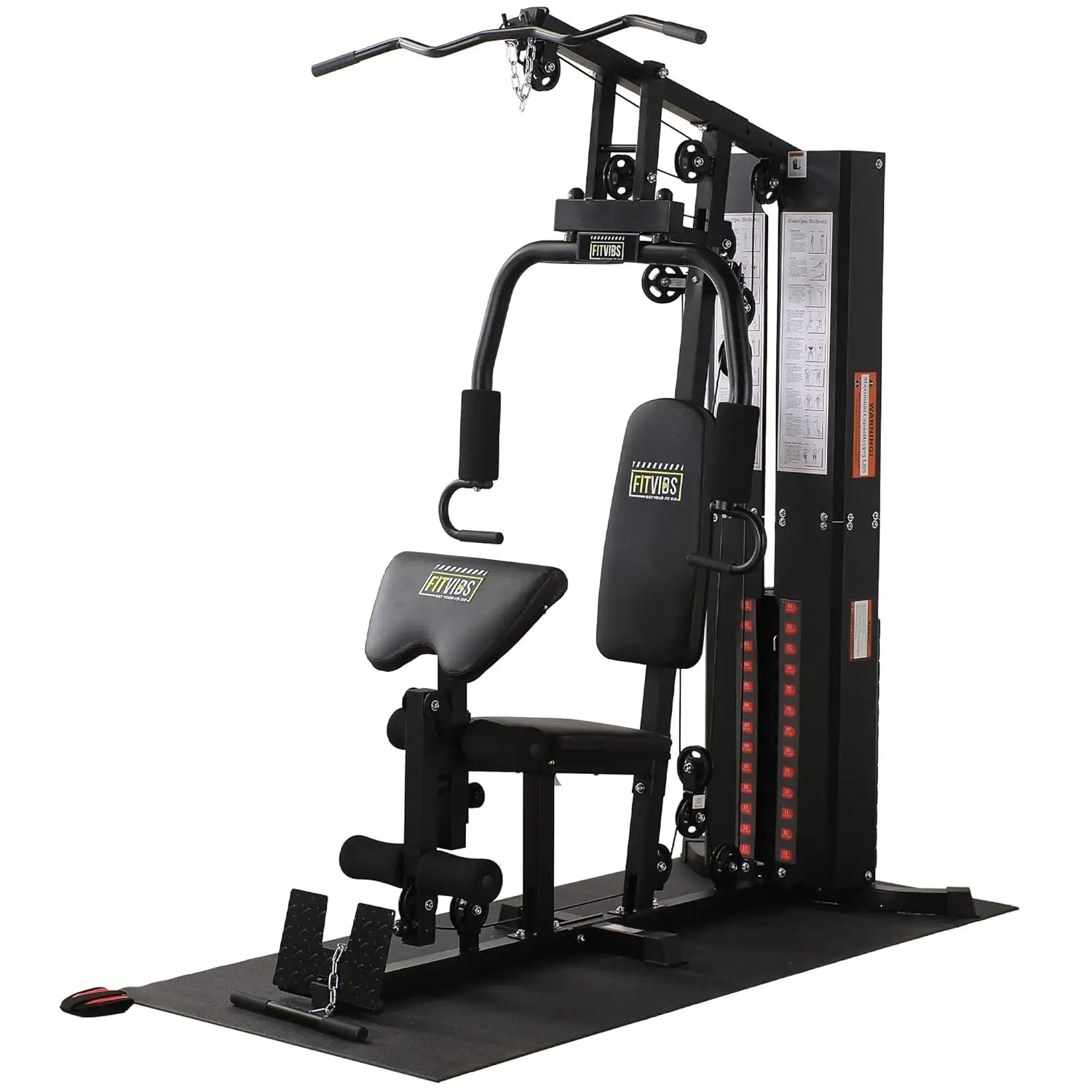 

Multifunctional Steel Home Gym 160lb Stack Lat Pulldown Low Row Leg Press Developer Strength Training Station, Custom