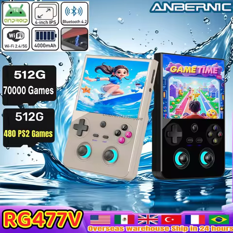 ANBERNIC RG477V Handheld Game Console Android 14 Video Player 4.7" LTPS In-Cell DSP Sound Effect Support AI RixelHK 1080p-DP ps2