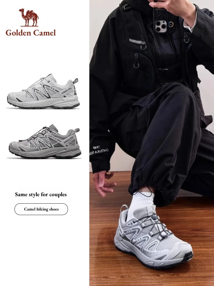 Golden Camel Non-slip Men Hiking Shoes 2026 Outdoor Sports Camping Climbing Shoes Mesh Breathable Wear-resistant Sneakers Women