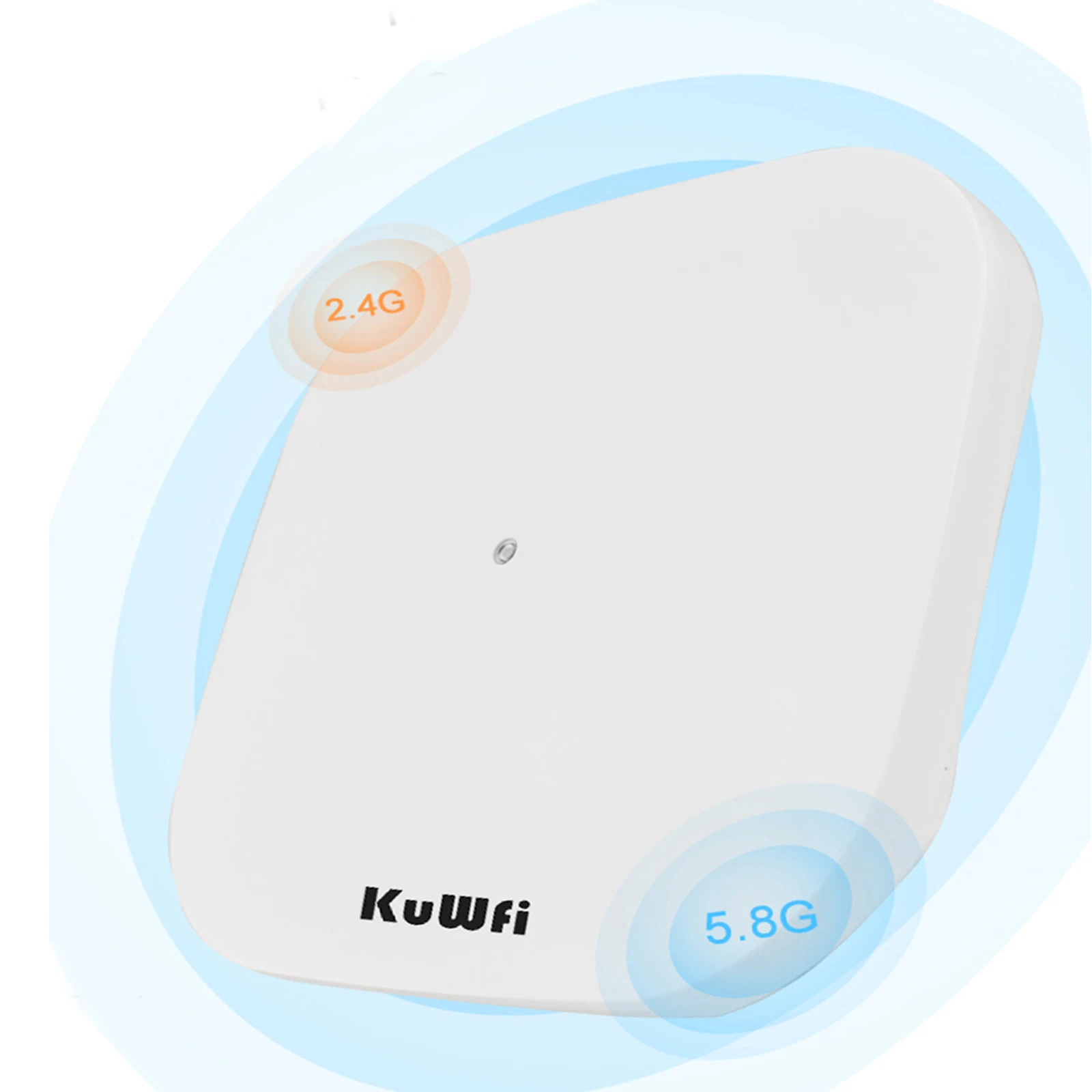 Punkt dostępowy sufitowy KuWfi 3000Mbps WiFi 6 |   Dwuzakresowy port LAN Gigabit 2.4G i 5G |   Zasilany przez POE 48V |   Wbudowana antena