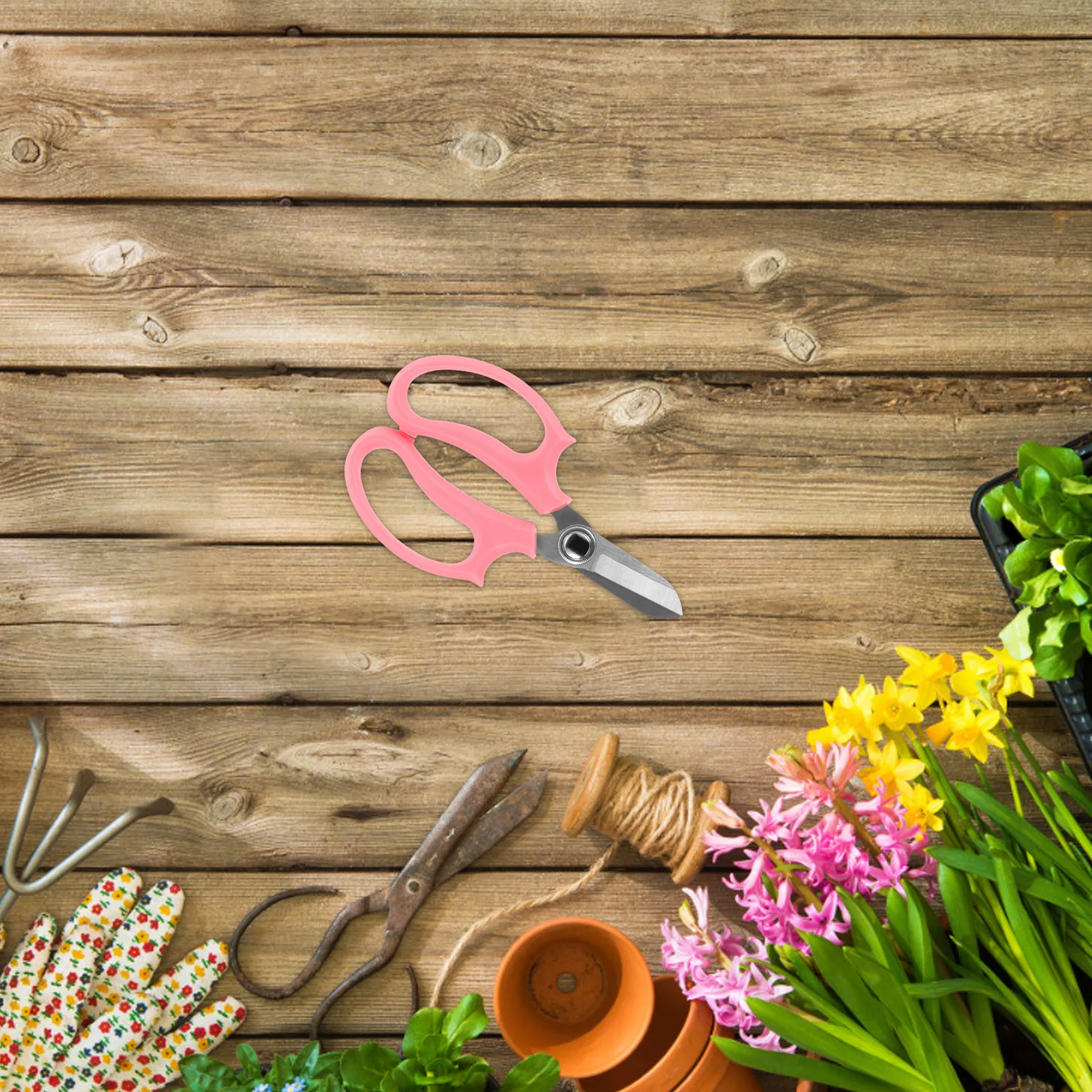 

1 шт. Эргономичные ножницы для обрезки веток из нержавеющей стали для сада, бонсай, цветов, экономящие силы, розовые