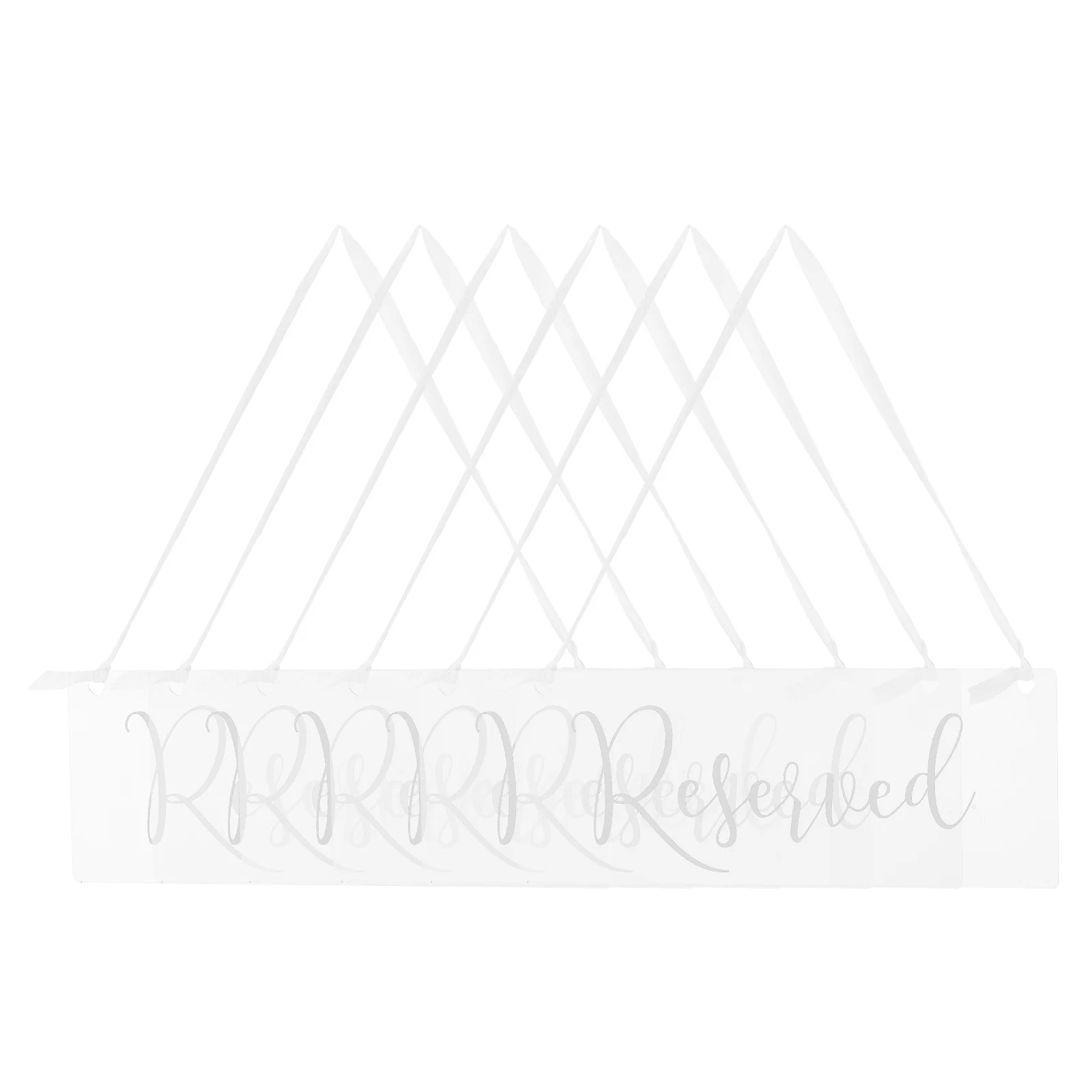 

6 Pcs Number Chair Sign Bride Chairs Reserved Acrylic Signs for Wedding Hanging