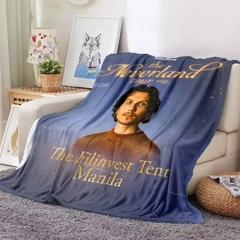 

Anson-Seabra Singer Poster Blanket Soft Warm Throw Napping Couch Sofa Bed Chair Cover Gift for Music Lover