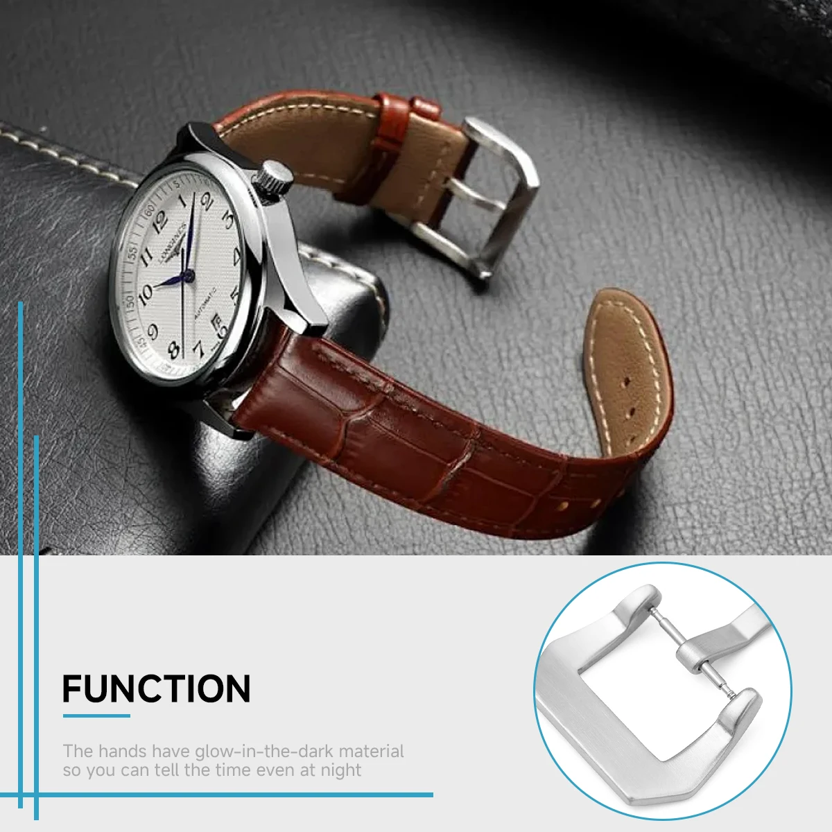 18/20/22/24mm Vintage Metal Wa - огляд і ціна Leather Watch Band Men