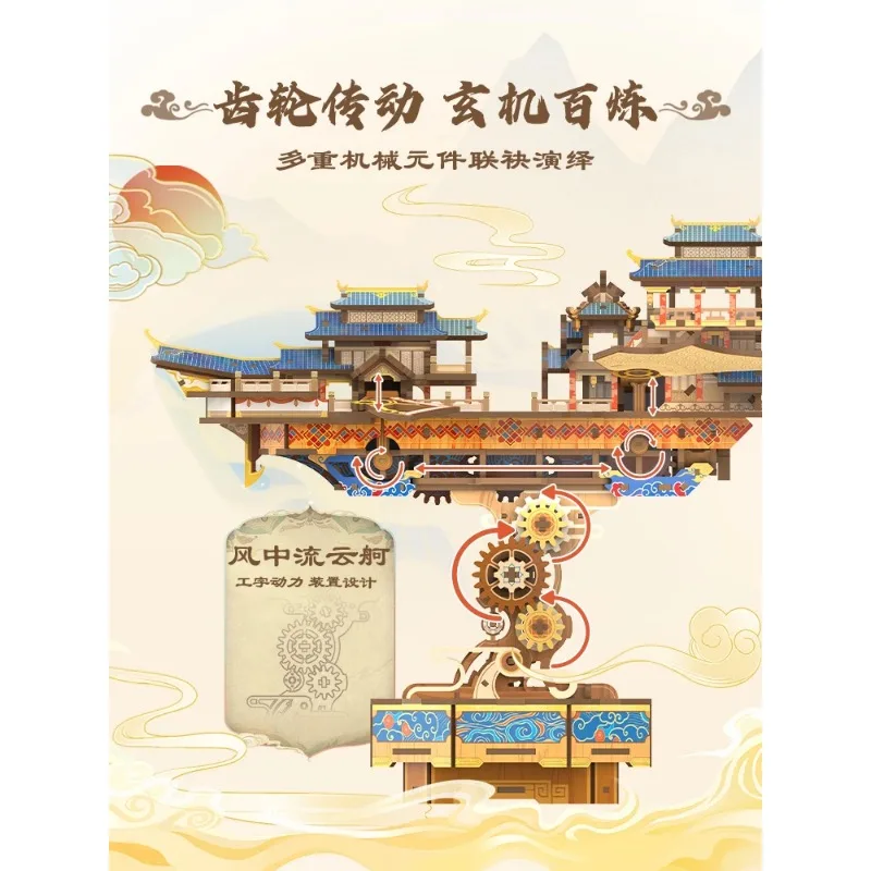 Assembling Model Tenon and Mortise Building Block Flow Cloud Feige Manual Assembly Model