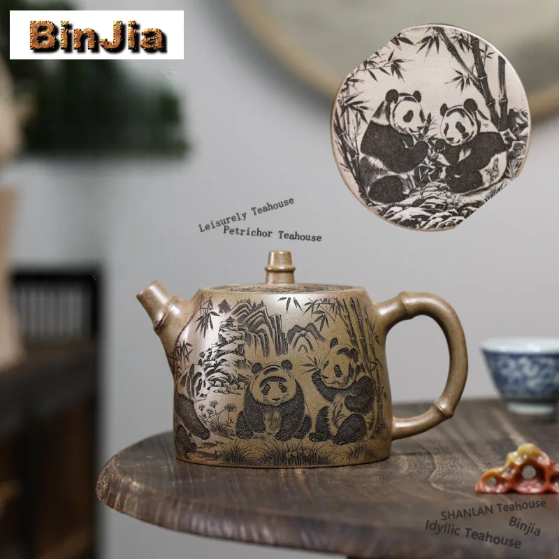 

680ml Elegant Yixing Purple Clay Teapots Handmade Han Duo Pot Raw Ore Agilawood Mud Kettle Chinese Zisha Tea Set Collection Gift