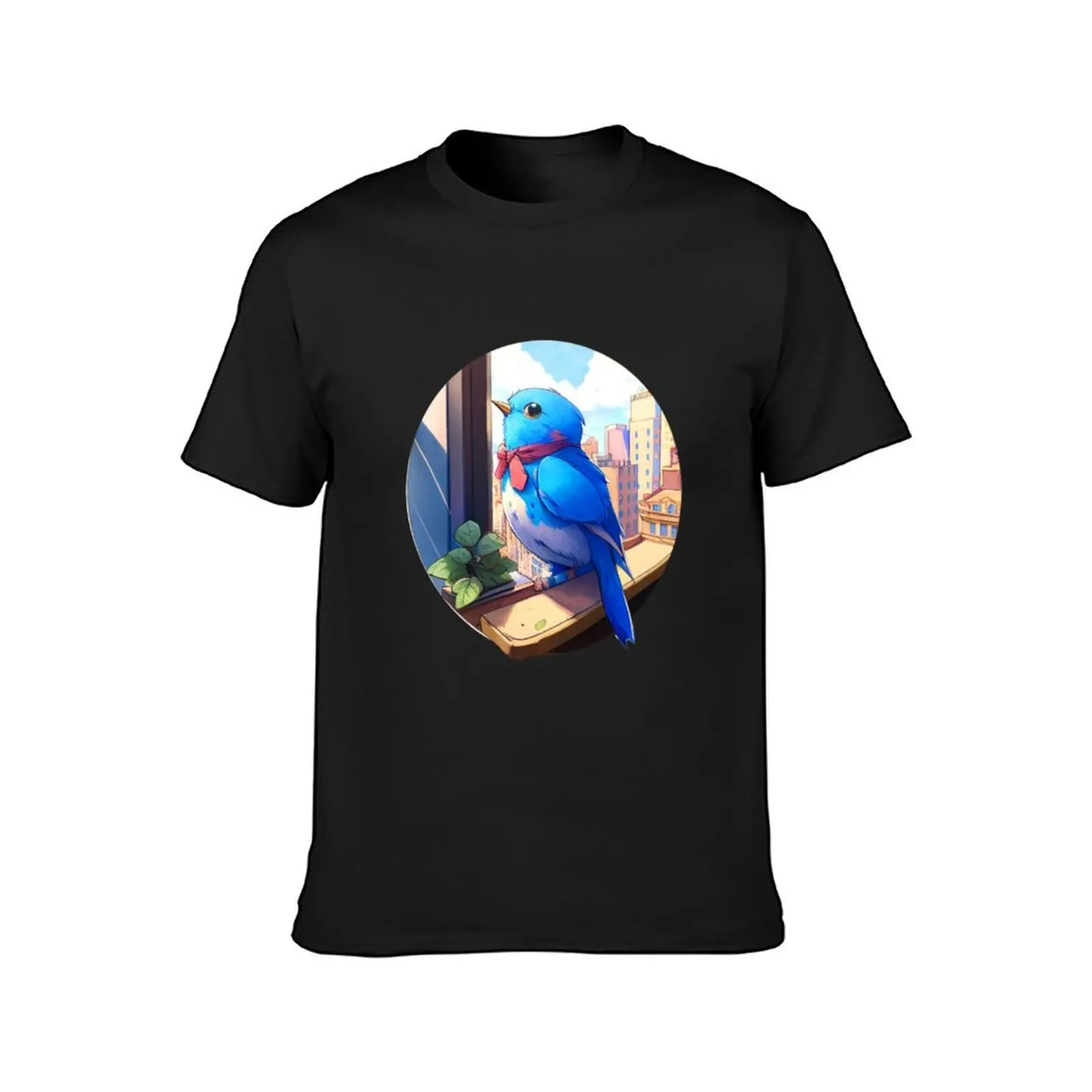 Big Animals - Blue Bird landscape city T-shirt oversizeds aesthetic clothes cute clothes T-shirt men