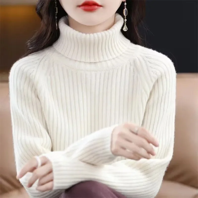 

Turtleneck Sweater Womens 2025 Autumn Winter Tops Korean Slim Women Pullover Jumper Knitted Sweater Pull Femme Hiver Truien