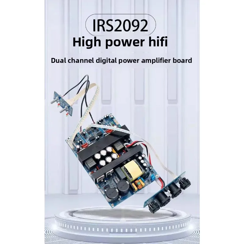 KYYSLB IRS2092 мощный HIFI лихорадка двухканальный цифровой усилитель класса D 500 Вт + 500 Вт