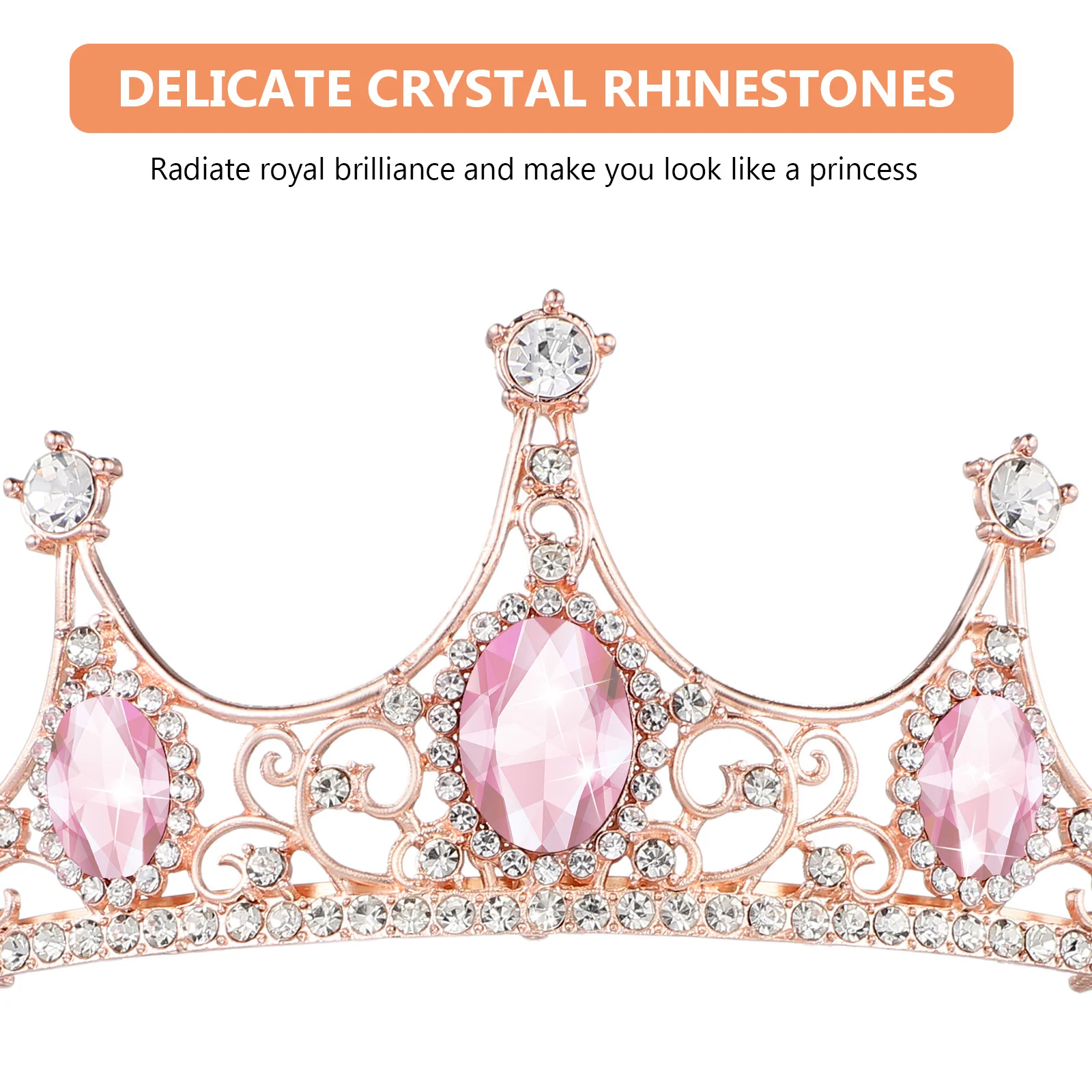 

2Pcs New Bride Crowns Alloy Rhinestone Bridal Tiaras Wedding Hair Accessories Party Prom Queen Headband Bride Crown