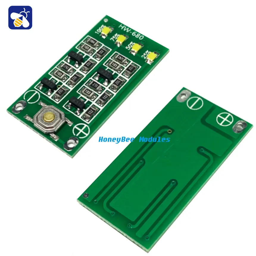 3Series 11.1V 12V 12.6V lithium battery Power display board Four-speed LED bead indicator module