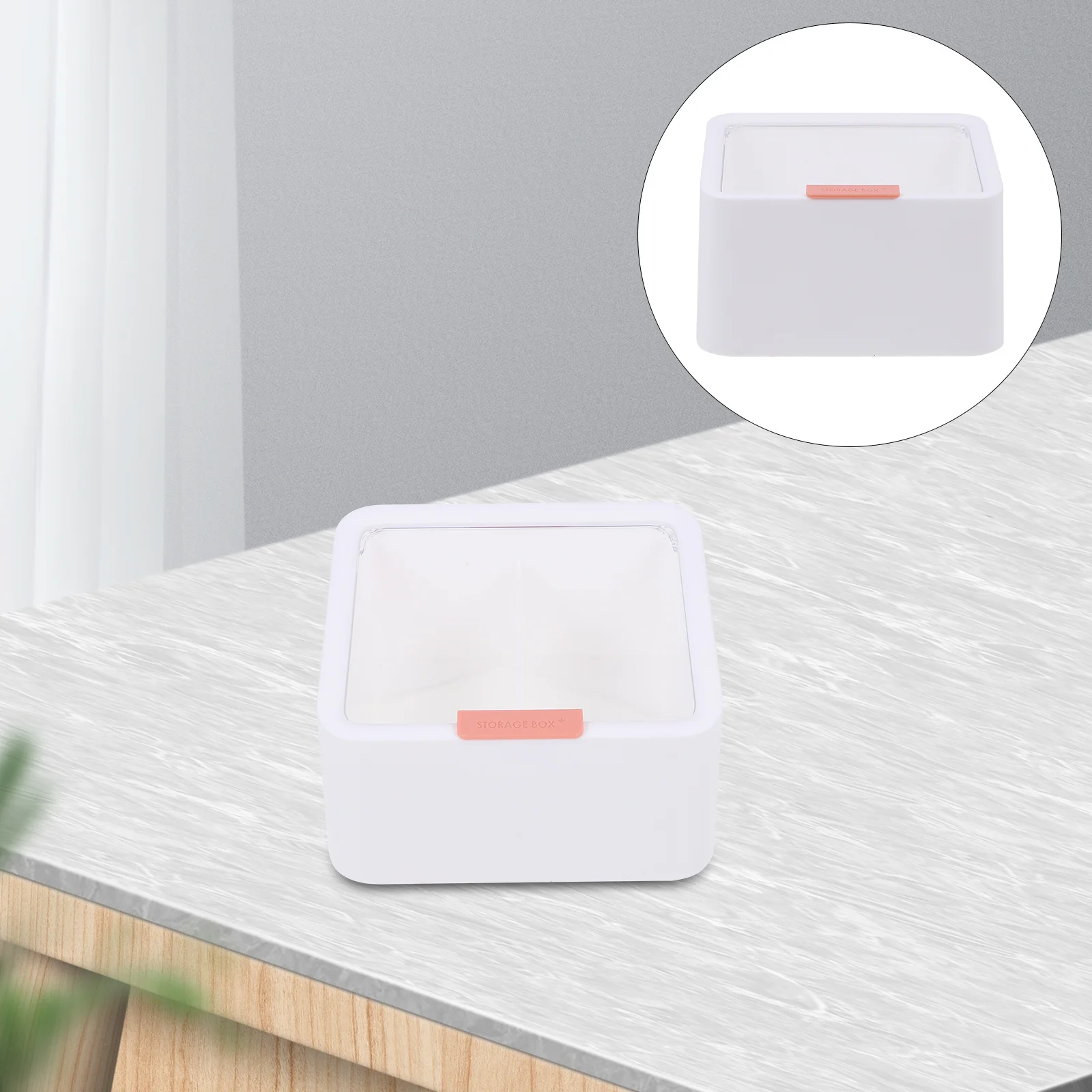 

1Pcs Cotton Swabs Lipstick Storage Case Simple Stylish Multi-Function Organizer Box for Makeup Accessories Desktop Home