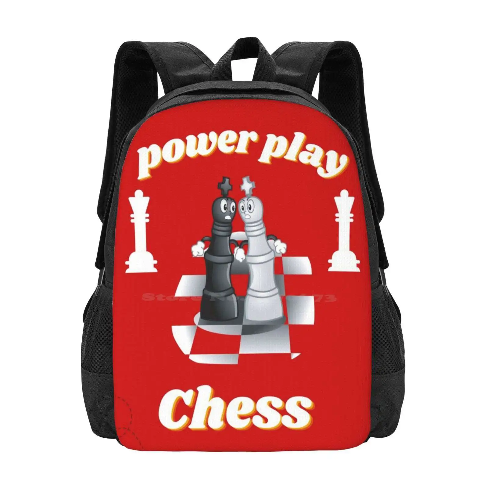 Power Play Chess Hot Sale Schoolbag Backpack Fashion Bags Games Game Power Play Chess Queen Pawn Checkmate Strategy Competition