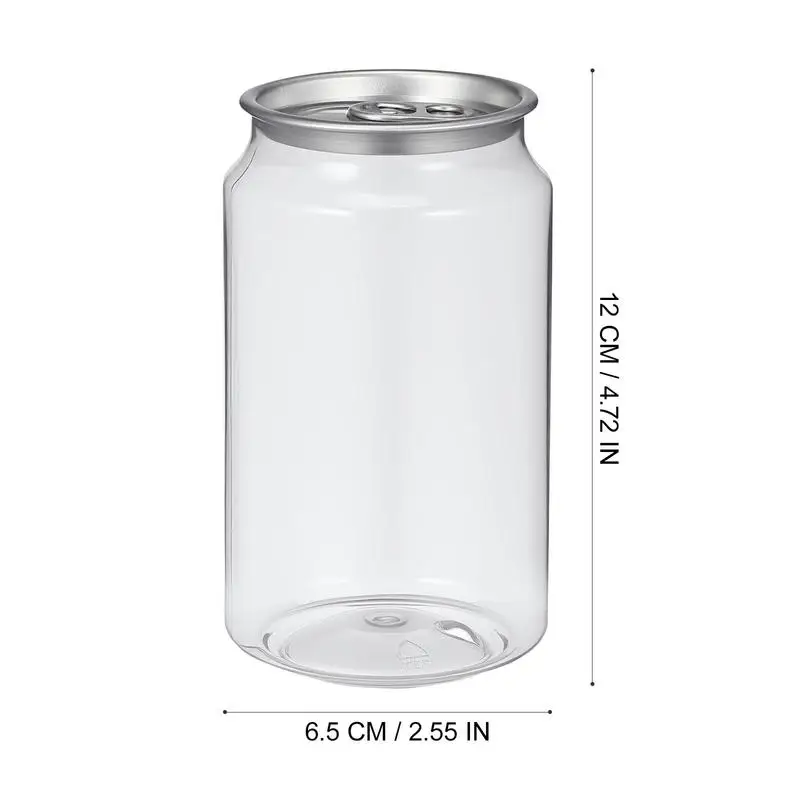 10/50Pcs Clear Empty Juice Bottles With Aluminum Screw Caps, Food‑Grade Transparent Beverage Containers for Juice, Milk Tea