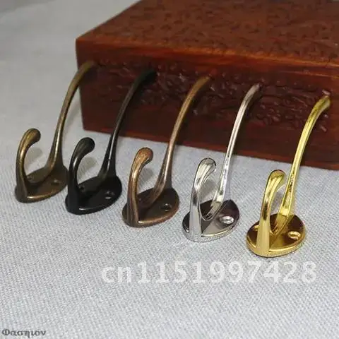 Vintage Alloy Coat Hooks 10pcs/set Bedroom Cabinet Coat Hook Clothes Coat Hanger Rack Bathroom Towel Hooks Home Decor