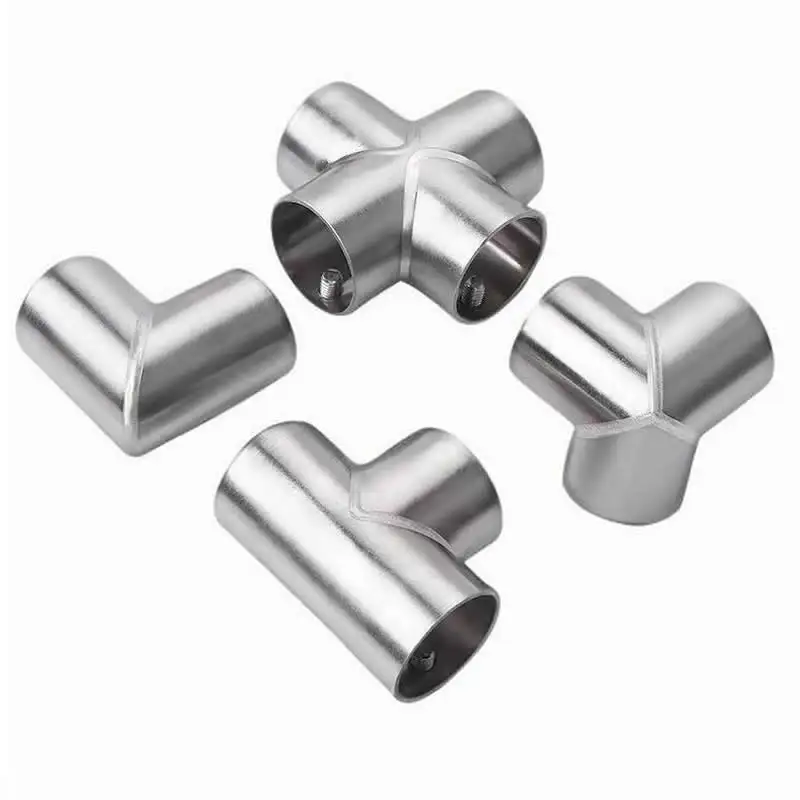 Round Pipe Tube Connector for 19 22 28 32 38mm Fixed Parts Strong bear Waterproof material Stainless Steel for Drying Rack DIY