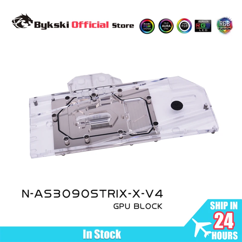 Bykski Water Block Use for ASUS RTX 3090 /3080 Strix GPU Card / Full Cover Copper Radiator Block in Stock N-AS3090STRIX-X-V4