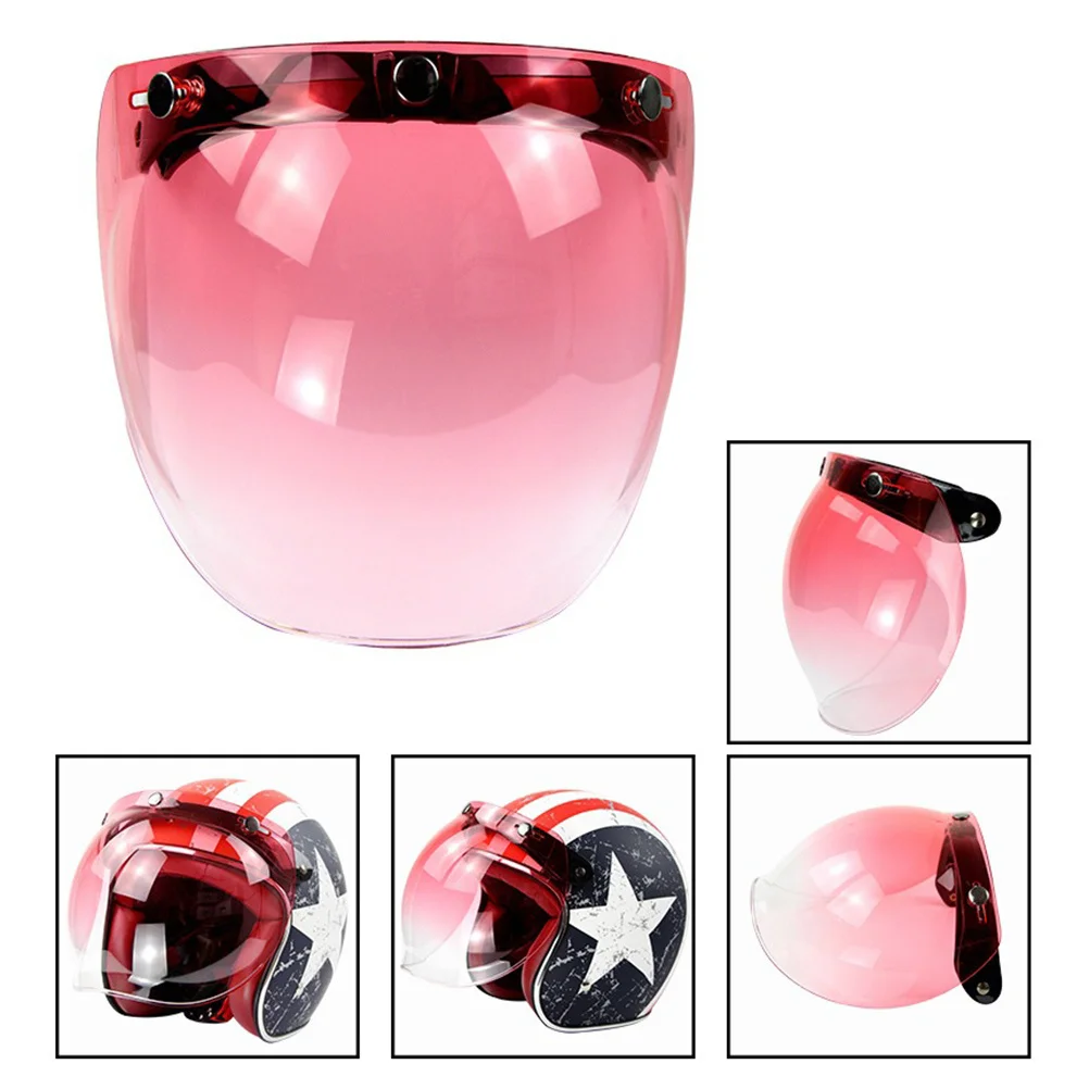 

Gradient Pink Visor Black Rack Anti Glare Windproof Pc Fence Three Buckles Shield Easy Install Motorcycle Visor