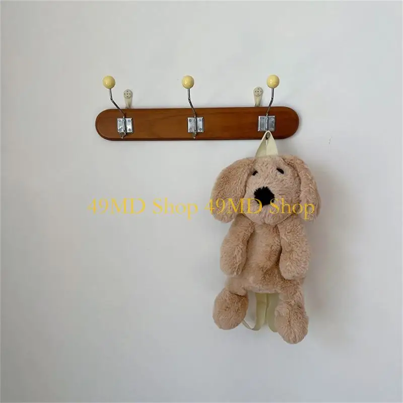 49MD Sweet Doggy Backpack Versatile Dog Shoulder Bag Plush Dog Shoulder Bag for Girls