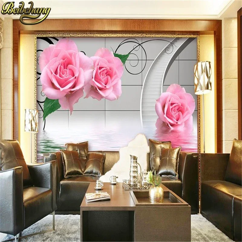 custom Large 3d Wallpaper for living room Mural for Walls 3 d papel de parede 3d Photo paper Roll Murals home decoration Sticker