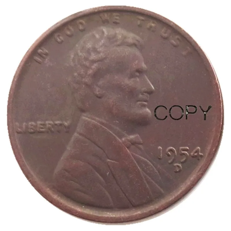 US 1954P/S/D Wheat One Cent 100% Copper Copy Coin