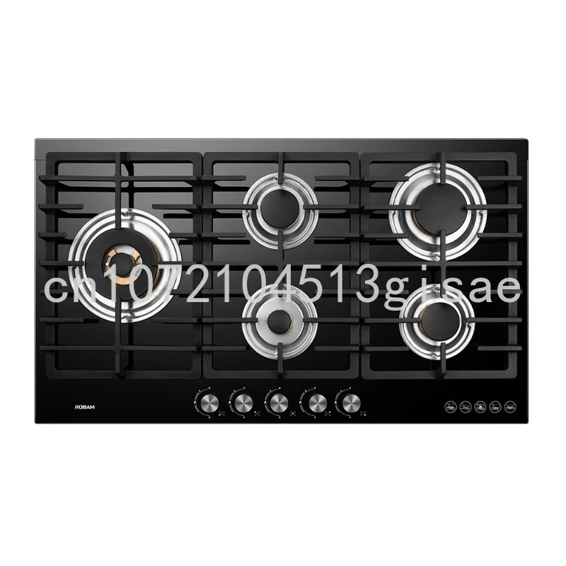 

Kitchen Appliance, Tempered Glasssurface 5 Burner Gas Cooktop, 5 Burner Gas Stove with Big Fire