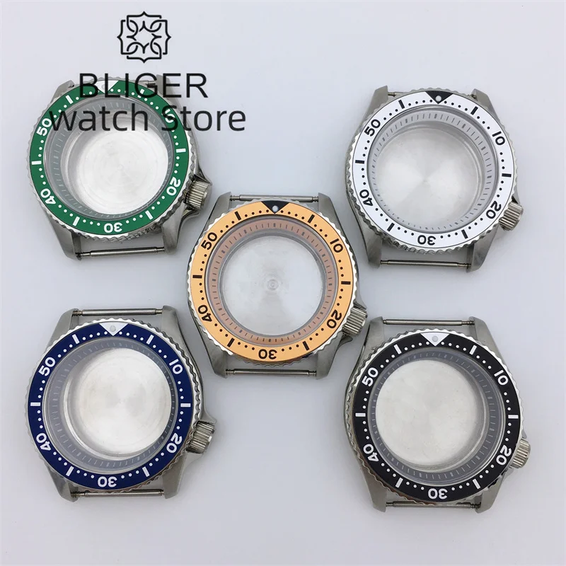 

BLIGER 41mm SSKX Case Sapphire Glass For NH34 NH35 NH36 NH37 NH38 NH39 NH70 NH72 Movement Stainless Steel Diving Case 3.8 Crown