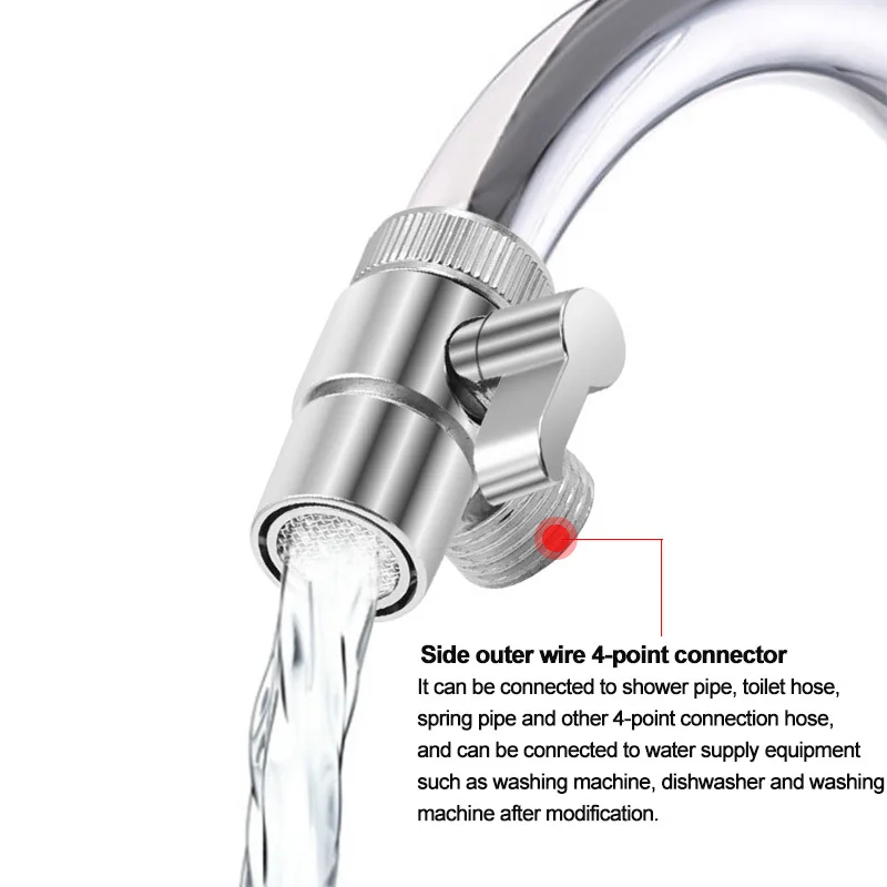 Zinc Alloy Kitchen Sink Splitter Diverter Valve Water Switch Faucet Adapter Tap Connector for Shower Bathroom Accessory