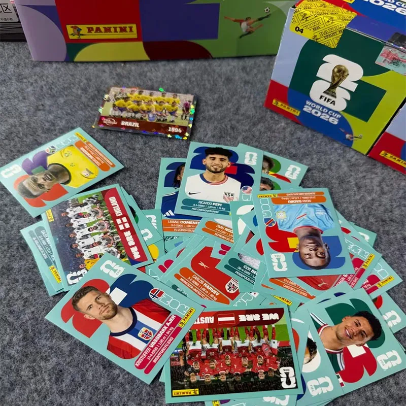 100% Original, Panini 2026, Pegatinas Oficiales de la Copa Mundial de la FIFA, Caja Original, Álbum de Pegatinas Limitado, Colección de Fútbol TcgToy