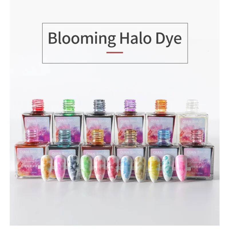 

11Colors 10ml Oriental Watercolor Nail Fluid Gradient Watercolor Nail Gel Quick Dry Blooming Gel Salon Art Kit for Nail Artists