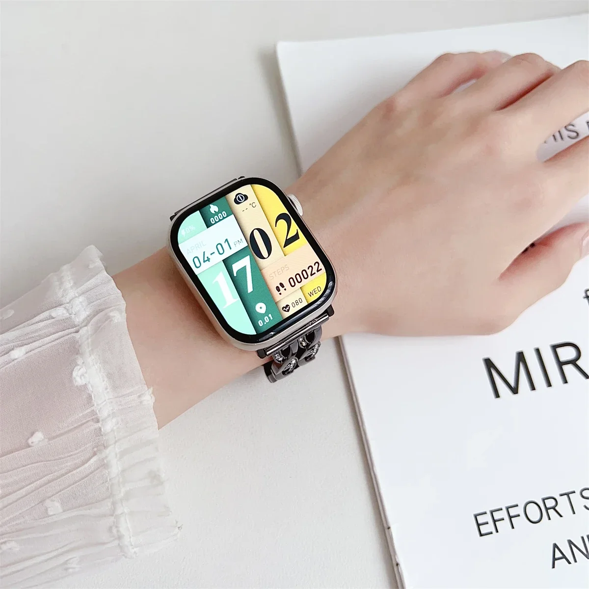 Watch Band For iwatch 42/44/45/46/49mm 38/40/41mm Metal Fashion Watch Strap for Watch Series Ultra2 Series 10/9/8/7/6/5/4/3/2/1_voghion.com