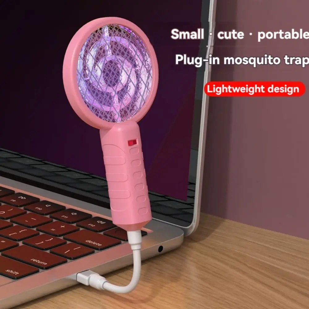 Pest Control Mini USB Mosquito Swatter Electric Shock Candy Color Insect Racket Simple Portable Fly Bug Zapper Outdoor