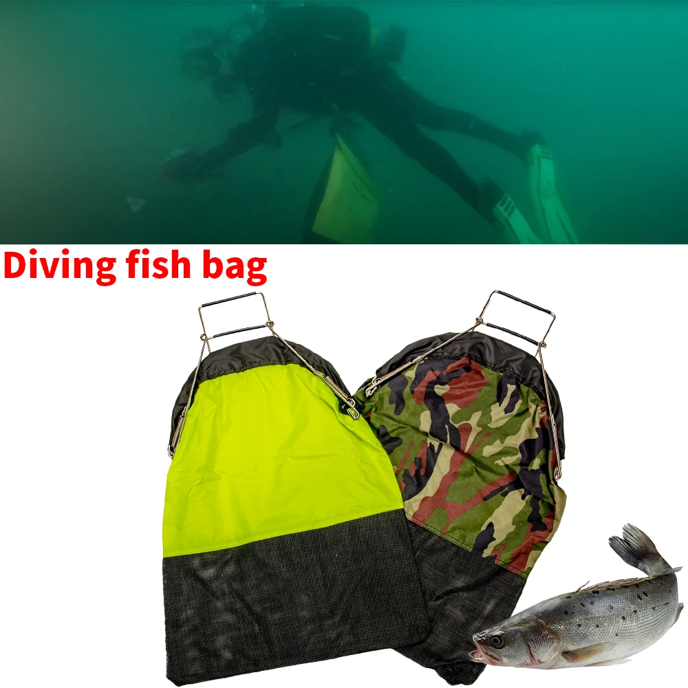 Fishing Bag Catch For Sea Boat Diving Fish Catch Net Storage Bag With Handle Crayfish Scallop Lobster Large Capacity Dive Bag