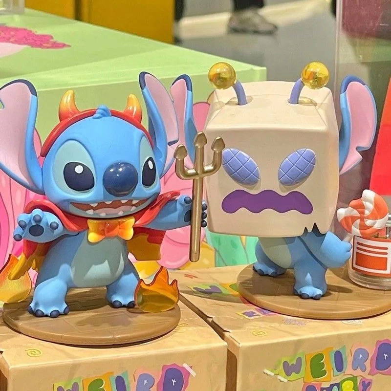 Figurines de dessin animé Disney Stitch Weird Diary, poupée créative et mignonne, modèle de Statue, boîte aveugle mystère, jouets cadeaux d'anniversaire pour filles