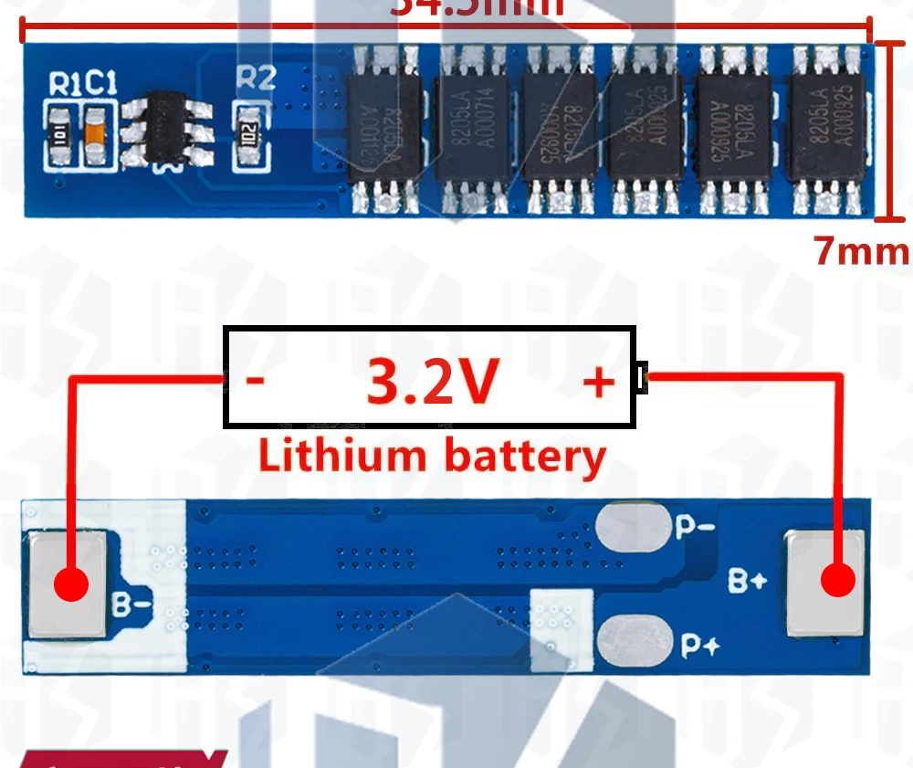 100Pcs Supporto per batteria al litio e cintura con striscia di