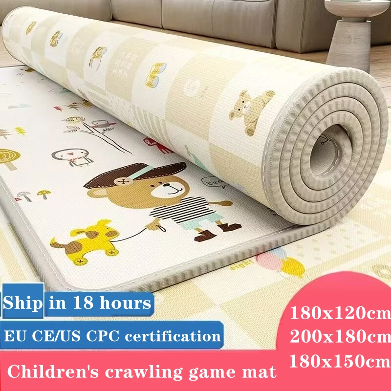

Thick 1cm Giraffe Lion Baby Play Mat 200x180cm Puzzle Children's Mat Baby Climbing Pad Kids Rug Baby Games Mat Toys for Children