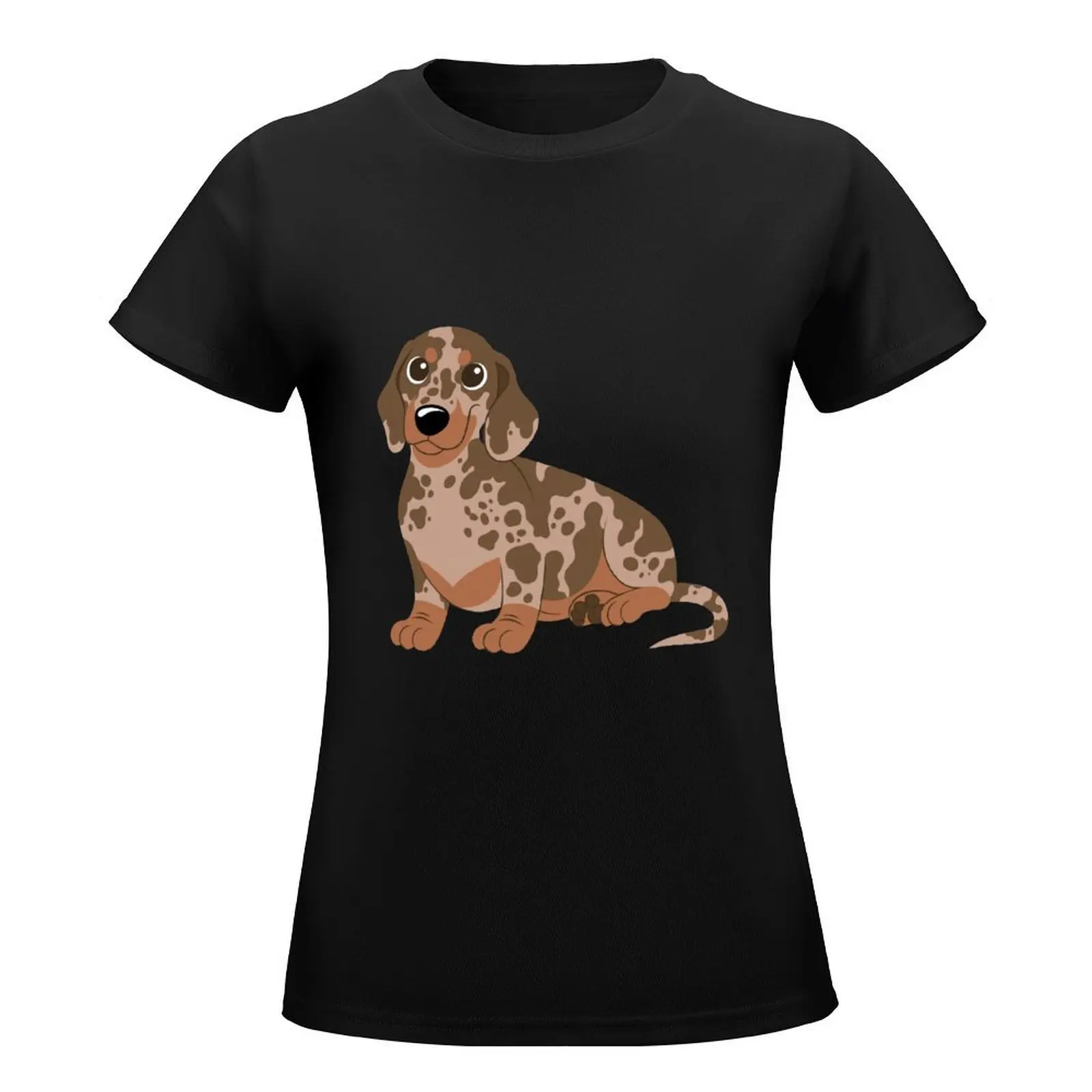 Miniature Dachshund - Dapple T-Shirt funny animal print shirt for girls female Women's summer blouses 2024