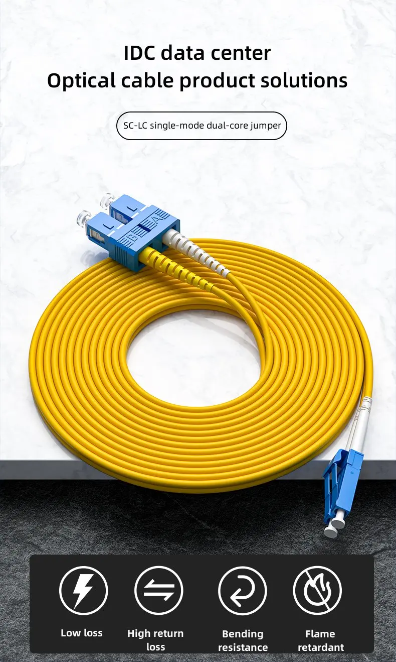 

3 шт. одномодовый двухъядерный оптоволоконный патч-корд SC LC, перемычка для центра обработки данных