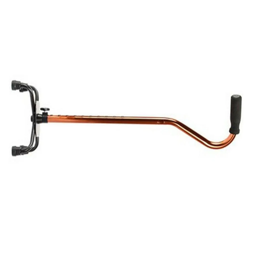 Bronze Straight Stick Four-leg Aluminium Alloy Walking Stick for Seniors Disabled and Elderly (Packing in Separate Carton)